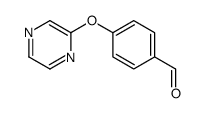 4-(吡嗪-2-基氧基)苯甲醛结构式