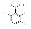 3,6-二溴-2-氟苯基硼酸结构式