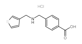 4-([(3-噻吩甲基)氨基]甲基)苯甲酸盐酸盐结构式