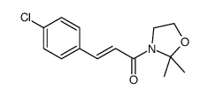 3-(4-chlorophenyl)-1-(2,2-dimethyl-1,3-oxazolidin-3-yl)prop-2-en-1-one Structure