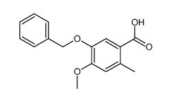 4-甲氧基-2-甲基-5-苯基甲氧基苯甲酸结构式