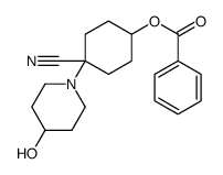 [4-cyano-4-(4-hydroxypiperidin-1-yl)cyclohexyl] benzoate Structure