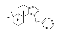 trans-6,6,9a-trimethyl-1-(phenylthio)-4,5,5a,6,7,8,9,9a-octahydronaphtho<1,2-c>furan结构式