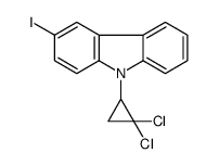 9-(2,2-dichlorocyclopropyl)-3-iodocarbazole结构式