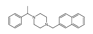 1-(naphthalen-2-ylmethyl)-4-(1-phenylethyl)piperazine Structure