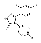 4-(4-Bromo-phenyl)-5-(2,4-dichloro-phenyl)-2,4-dihydro-[1,2,4]triazole-3-thione Structure