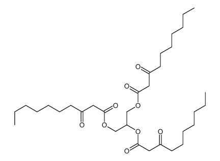 1,2,3-propanetriyl tris(3-oxodecanoate)结构式