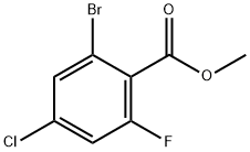 2-氟-4-氯-6-溴苯甲酸甲酯结构式