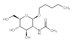 戊烷基-2-乙酰氨基-2-脱氧-β-D-葡萄糖苷结构式