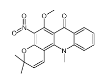 6-methoxy-3,3,12-trimethyl-5-nitropyrano[2,3-c]acridin-7-one Structure