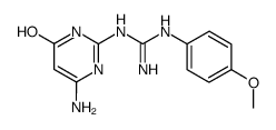 N-(4-amino-6-oxo-1,6-dihydro-pyrimidin-2-yl)-N'-(4-methoxy-phenyl)-guanidine Structure