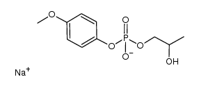 monosodium 2-hydroxypropyl p-methoxyphenyl phosphate Structure