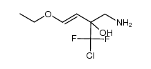 (E)-1-chloro-1,1-difluoro-4-ethoxy-2-(aminomethyl)-3-buten-2-ol结构式