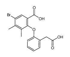 5-bromo-2-(2-(carboxymethyl)phenoxy)-3,4-dimethylbenzoic acid结构式