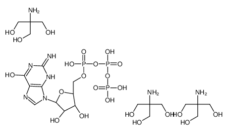 鸟苷 5′-三磷酸盐 三羟甲基氨基甲烷盐结构式