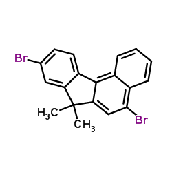 5,9-二溴-7,7-二甲基-7H-苯并[c]芴结构式