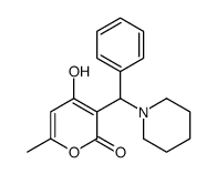 4-hydroxy-6-methyl-3-[phenyl(piperidin-1-yl)methyl]pyran-2-one结构式