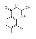 N-异丙基-3-溴-4-氟苯甲酰胺结构式
