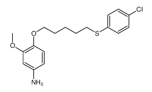 4-[5-(4-chlorophenyl)sulfanylpentoxy]-3-methoxy-aniline结构式