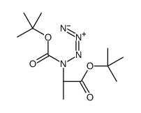 tert-butyl (2S)-2-[azido-[(2-methylpropan-2-yl)oxycarbonyl]amino]propanoate结构式