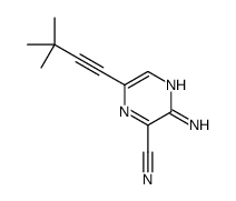 3-amino-6-(3,3-dimethylbut-1-ynyl)pyrazine-2-carbonitrile结构式
