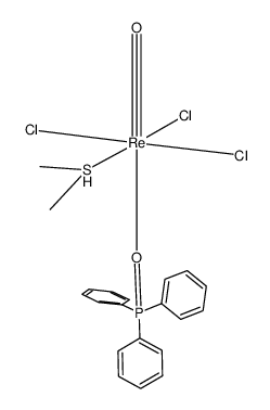 氧化三氯[(二甲硫醚)三苯基膦氧化物]铼(V)结构式
