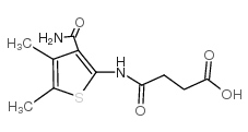 N-(3-氨基甲酰-4,5-二甲基-2-噻吩)-琥珀酰胺酸结构式