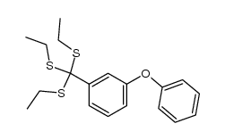 ((3-phenoxyphenyl)methanetriyl)tris(ethylsulfane) Structure