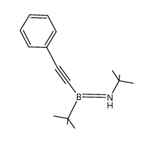 tert-butyl(tert-butylamino)(phenylethynyl)borane Structure