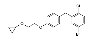 4-bromo-1-chloro-2-(4-(2-cyclopropoxyethoxy)benzyl)benzene Structure