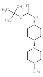 trans-1-(Boc-amino)-4-(4-Methyl-1-piperazinyl)cyclohexane structure