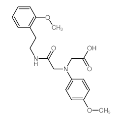 [(4-Methoxyphenyl)(2-{[2-(2-methoxyphenyl)ethyl]-amino}-2-oxoethyl)amino]acetic acid Structure