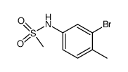 N-(3-bromo-4-methylphenyl)methanesulfonamide结构式