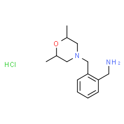 {2-[((2,6-二甲基吗啉-4-基)甲基]苯基]甲胺盐酸盐结构式