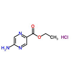 Ethyl 5-amino-2-pyrazinecarboxylate hydrochloride (1:1) Structure