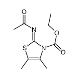 ethyl 2-acetylimino-4,5-dimethyl-1,3-thiazole-3-carboxylate结构式