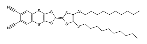 2-(4,5-bis(decylthio)-1,3-dithiol-2-ylidene)benzo[b][1,3]dithiolo[4,5-e][1,4]dithiine-6,7-dicarbonitrile结构式