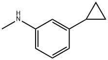 3-环丙基-N-甲基苯胺结构式