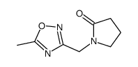 1-[(5-methyl-1,2,4-oxadiazol-3-yl)methyl]pyrrolidin-2-one Structure