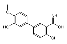 2-chloro-5-(3-hydroxy-4-methoxyphenyl)benzamide Structure