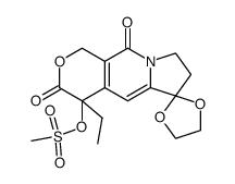 4-ethyl-6,6-ethylenedioxy-7,8-dihydro-4-methanesulfonyloxy-1H-pyrano(3,4-f)indolizine-3,10(1H)-dione Structure