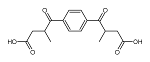 1,4-bis(3-carboxy-2-methylpropionyl)benzene结构式