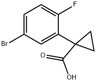 1-(2-氟-5-溴苯基)环丙烷甲酸结构式