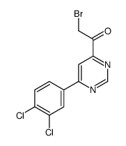 2-bromo-1-[6-(3,4-dichlorophenyl)pyrimidin-4-yl]ethanone Structure