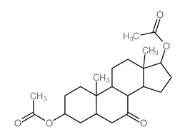 Androstan-7-one,3,17-bis(acetyloxy)-, (3b,5a,17b)- (9CI)结构式