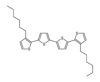 α,ω-Dihexylquaterthiophene,5,5μ-Bis(3-hexyl-2-thienyl)-2,2μ-bithiophene,DH-4T Structure