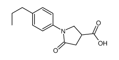 1-(4-丙基苯基)-5-氧代吡咯啉-3-甲酸结构式