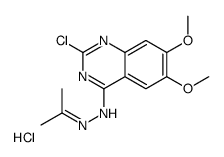 2-chloro-6,7-dimethoxy-N-(propan-2-ylideneamino)quinazolin-4-amine,hydrochloride Structure