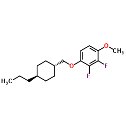 2,3-二氟-4-[(反式-4-丙基环己基)甲氧基]苯甲醚结构式