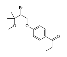 1-[4-(2-bromo-3-methoxy-3-methylbutoxy)phenyl]propan-1-one结构式